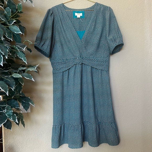 Anthropologie | Maeve Belted Dress Dark Turquoise - Picture 4 of 12